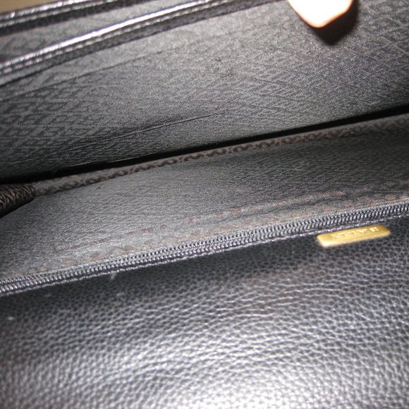 *Authentic* Bally Bags l Men's Classic Briefcase Genuine Leather Pebbled Black - Picture 9 of 16